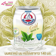 ตราหมี โกลด์ ผลิตภัณฑ์นมสเตอริไลส์ไขมันต่ำผสมชาขาว140 มล.