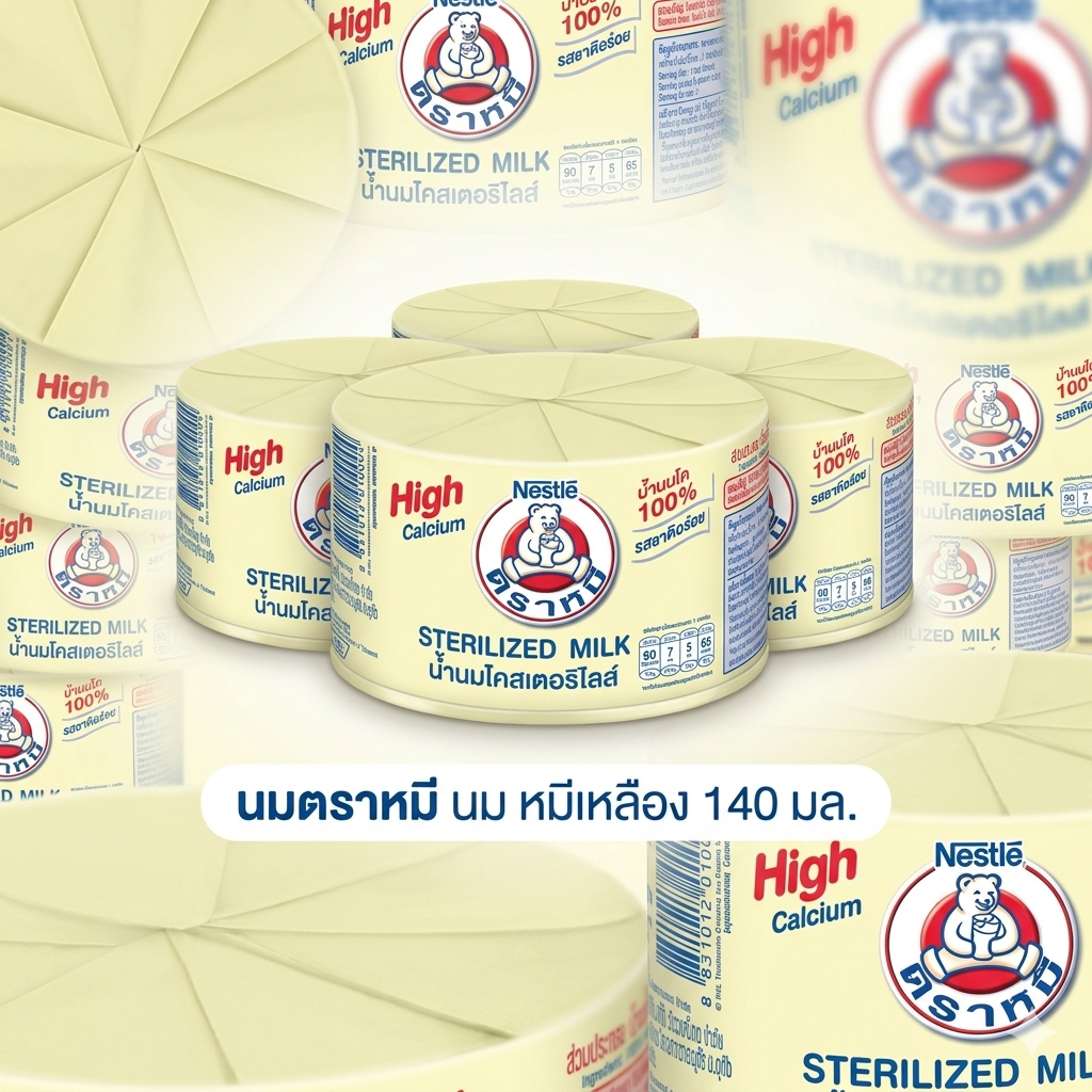 ตราหมี นมโคสเตอริไลส์ 140 มล.