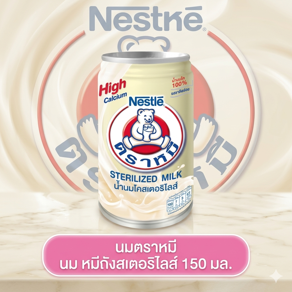 ตราหมี นมโคสเตอริไลส์ 150 มล.