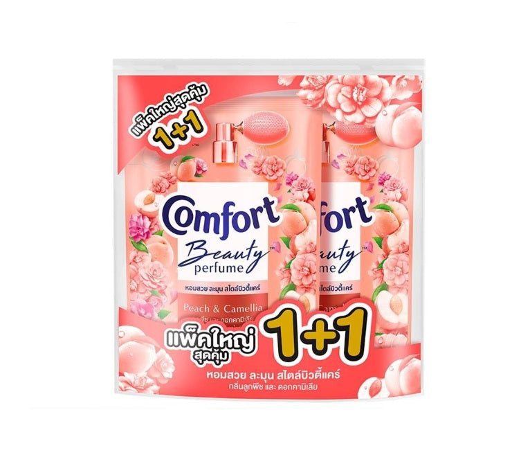 คอมฟอร์ท น้ำยาปรับผ้านุ่ม สูตรพีช บูส 1 ลิตร แพ็คคู่