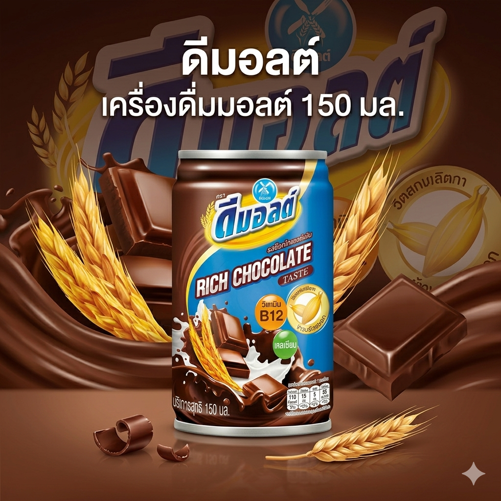 ดีมอลต์ เครื่องดื่มมอลต์ 150 มล.