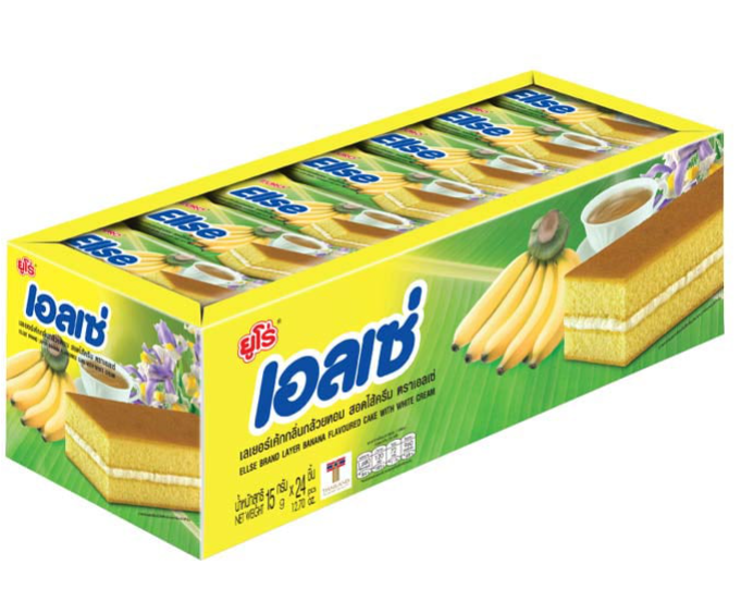 เอลเซ่ เลเยอร์เค้กสอดไส้ครีม กลิ่นกล้วยหอม 15ก. 