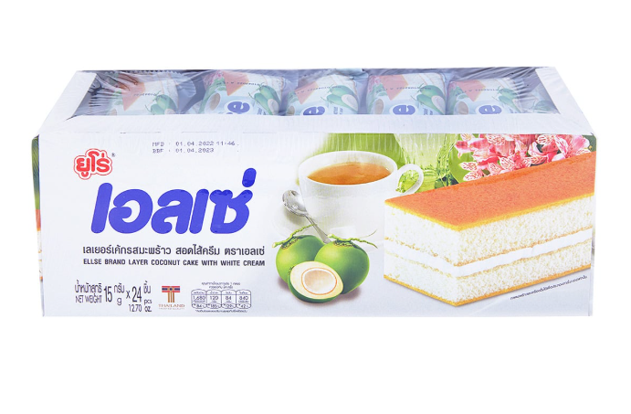 เอลเซ่ เลเยอร์เค้กสอดไส้ครีม กลิ่นมะพร้าว 15ก.  