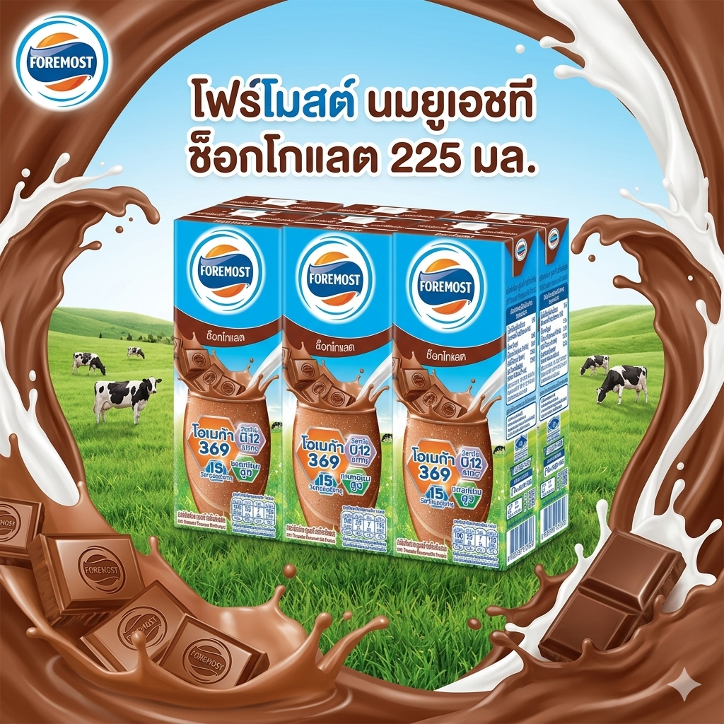 โฟร์โมสต์ นมยูเอชที ช็อกโกแลต 225 มล.