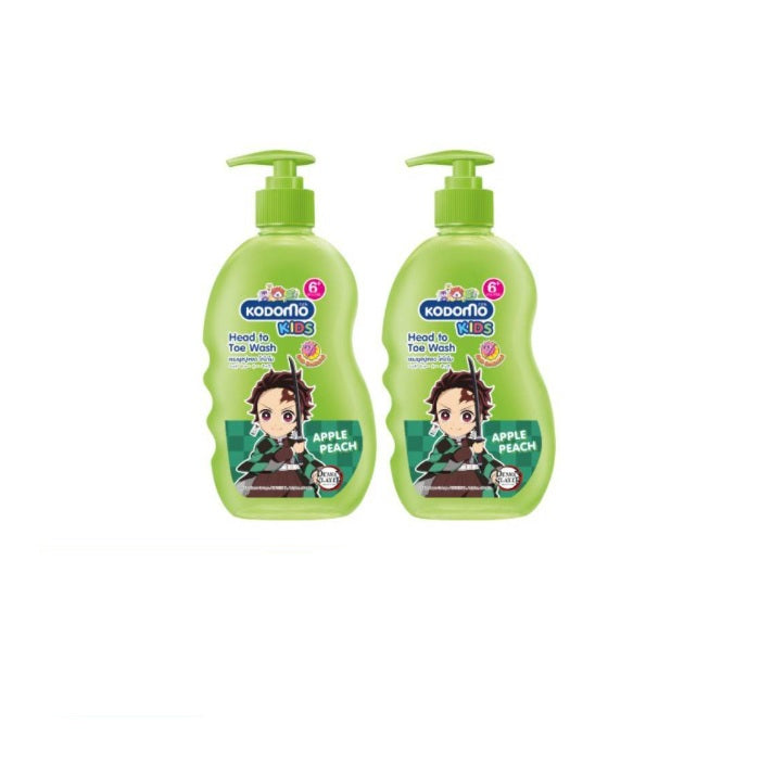 โคโดโม แชมพูสบู่เหลว ลายดาบพิฆาตอสูร ขวด 400 มล. สีเขียว (1+1)
