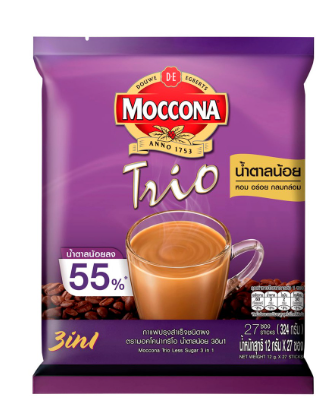 MOCCONA Trio Less Sugar 3in1 Size 12 g. x 27 units