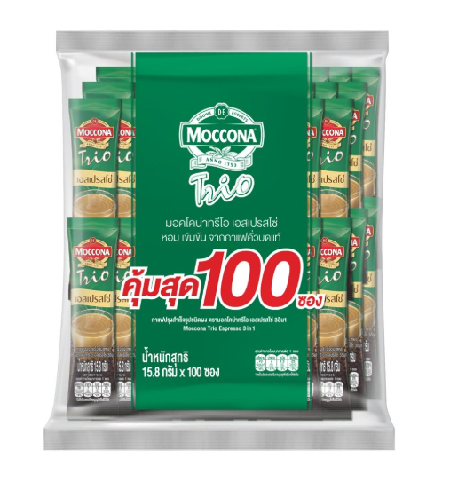 Moccona Trio Espresso 3 in 1 Coffee x 100 Sachets