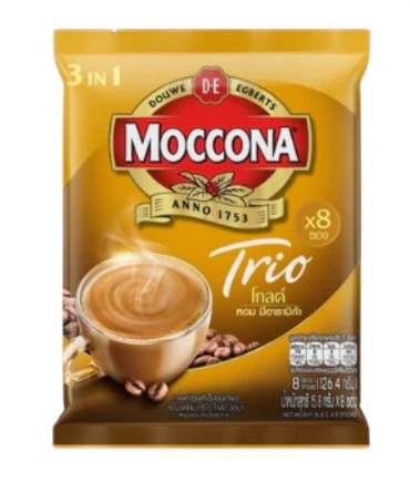 Moccona Trio Gold 3 in 1 Coffee x 8 Sachets