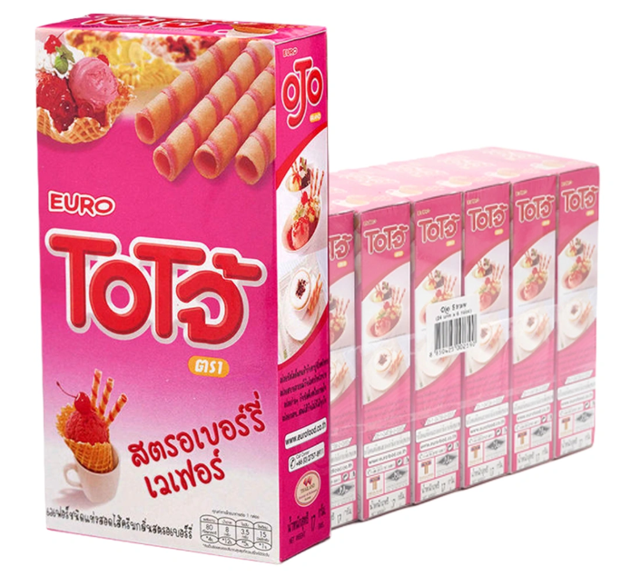 OJO Wafer Stick with Strawberry Flavored Cream 17g