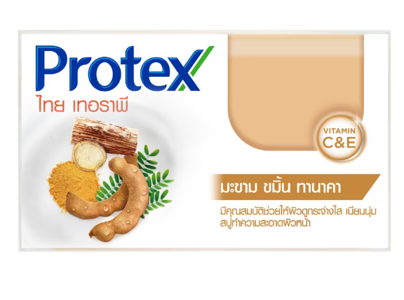 โพรเทคส์ ไทย เทอราพี สบู่ก้อน สูตรมะขาม ขมิ้น ทานาคา 120 ก.