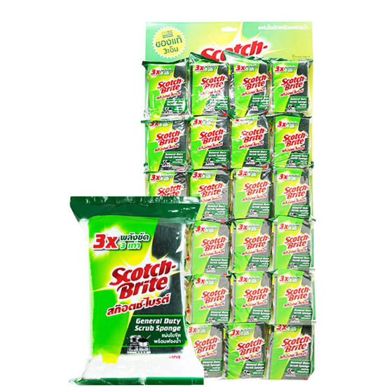 SCOTCH-BRITE Scrub Pad with Sponge 3x4 24 pcs