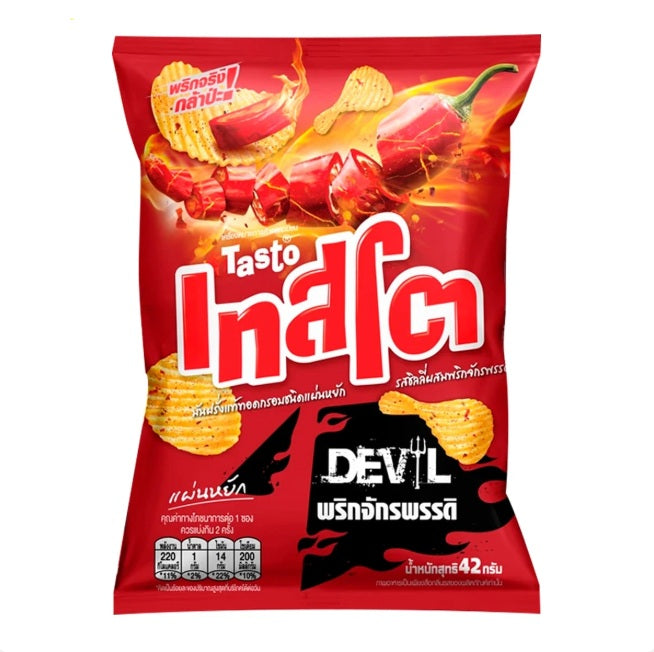 TASTO Devil Potato Rock Chips Chili Emperor 42 g