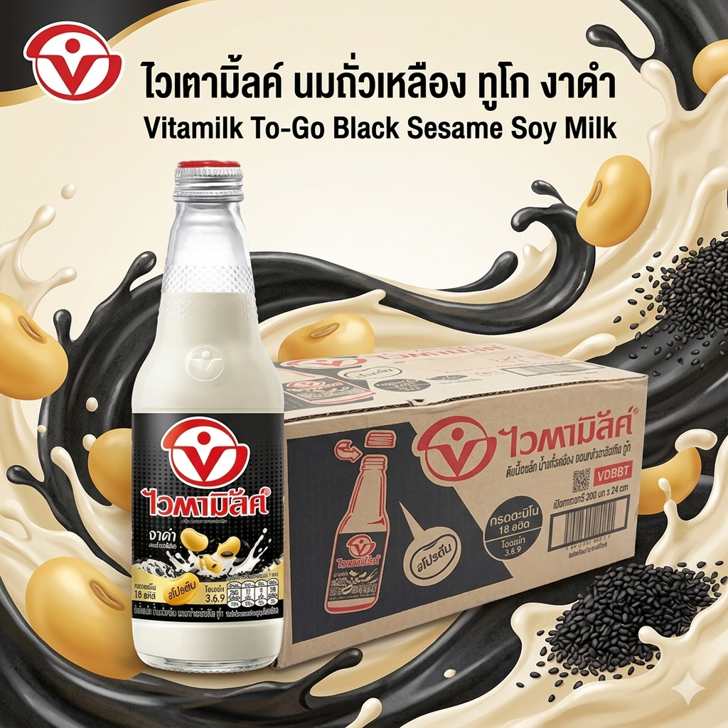 ไวตามิ้ลค์ นมถั่วเหลือง ทูโก งาดำ