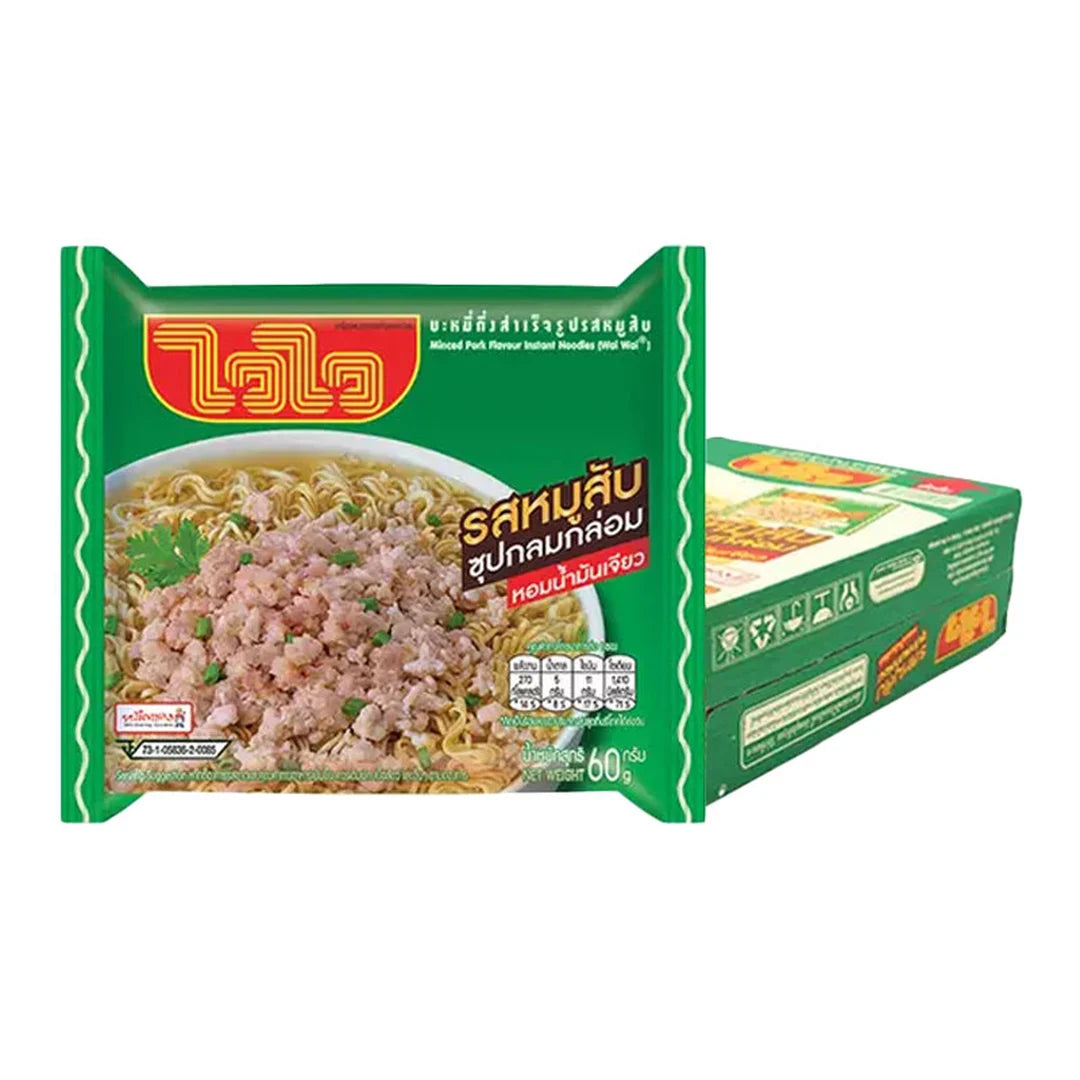 Wai Wai Instant Noodles 30PC Minced Pork Flavor